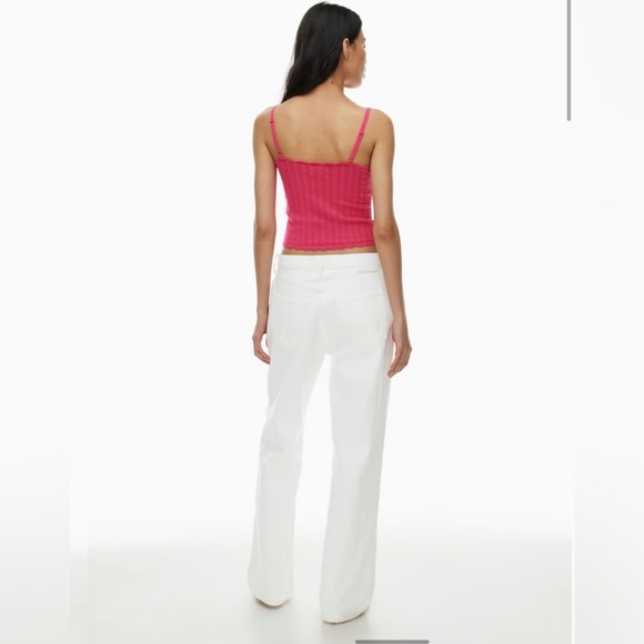 NWT Aritzia Wilfred Soloist Top Size Small Bright Rose Sweetheart knit top - Picture 4 of 13